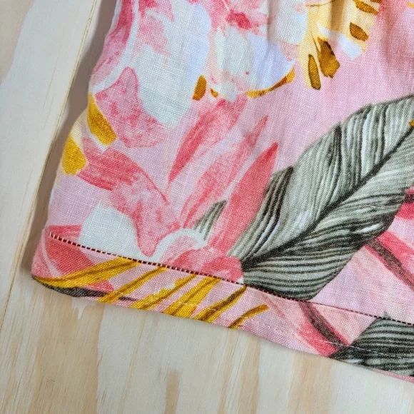 Joie Jaklynn Tropical Linen Tie Waist Shorts NWT Size 4 - Picture 6 of 12